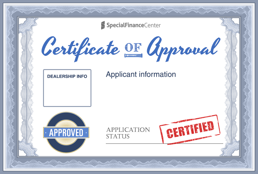 You've been approved! Print this certificate.
